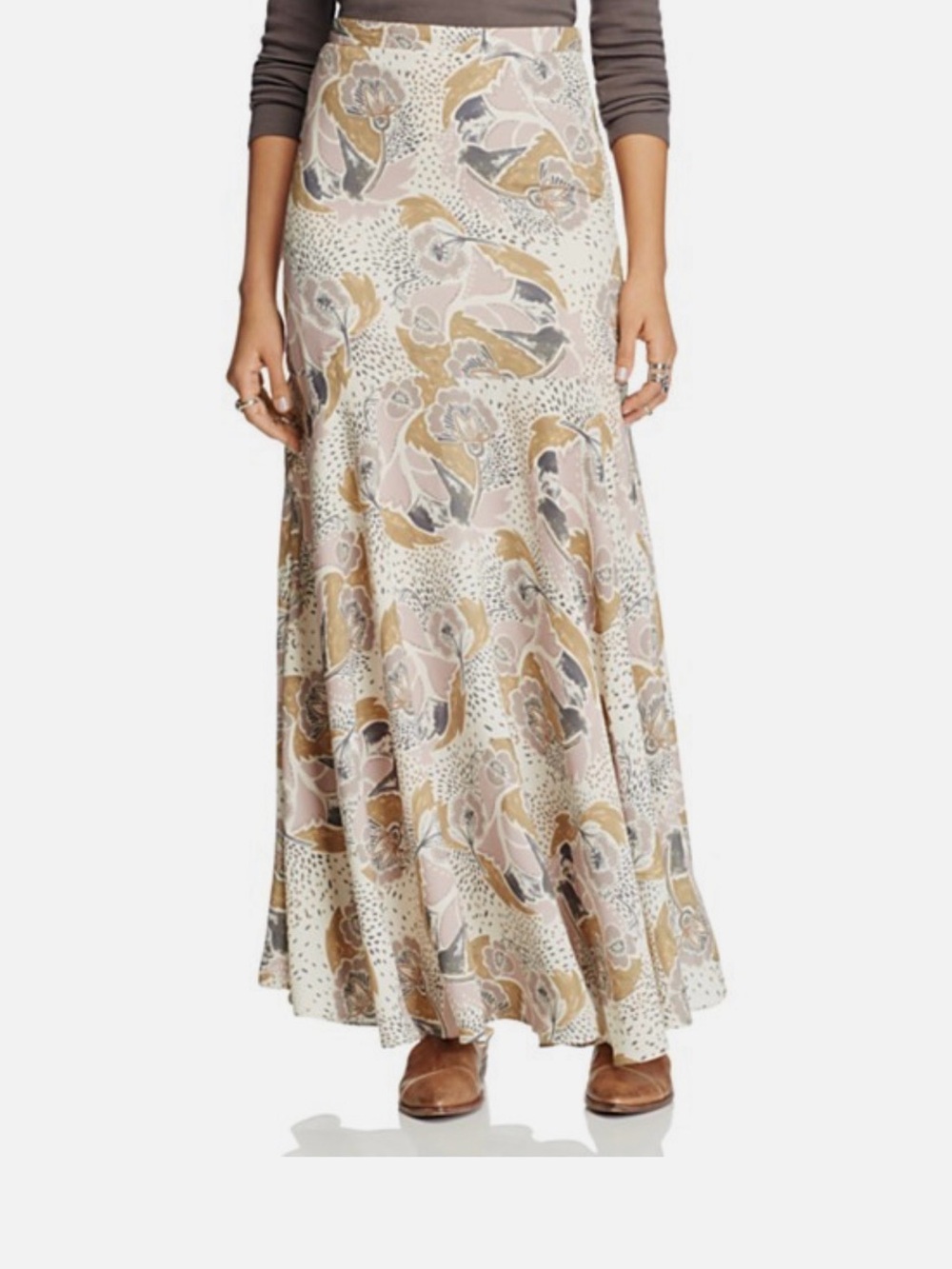FREE PEOPLE Floral Print Maxi Skirt